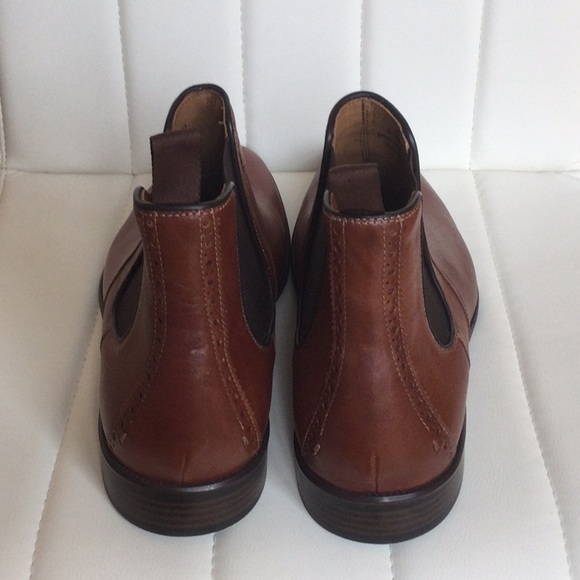 NWOB Mens Johnston & Murphy 13M Henrick Cognac Full Grain Chelsea Boot - Picture 6 of 12